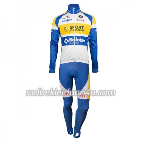 Set Langarmtrikot + Trägerhose Lange 2018 Sport Vlaanderen-Baloise N001
